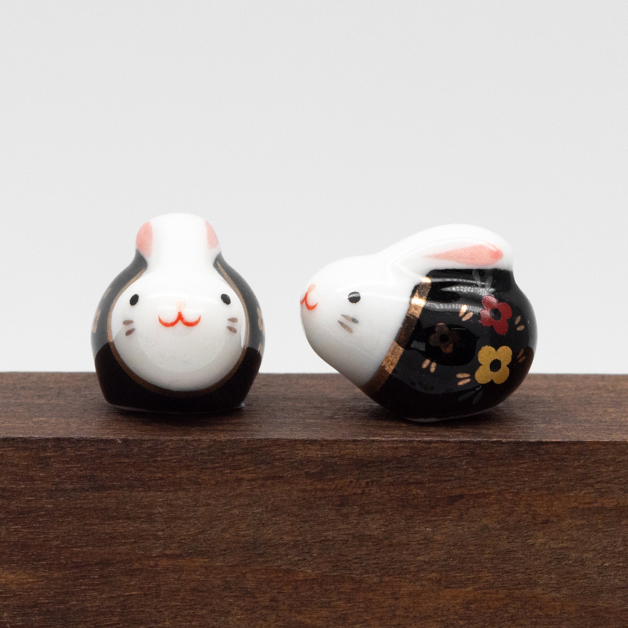 10pcs Kawaii Porcelain Bunny Beads, Ceramic Lovely Rabbit beads, Top Drilled Animal Beads -(TC-172)
